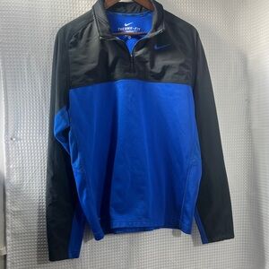 Nike Men's Black and Blue Performance Jacket- size Large